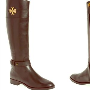 Tory Burch knee high boots, size 7 extended calf